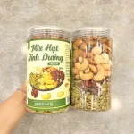 Hạt Mix 5 Vị ( Mắc ca - Hạnh Nhân - Óc Chó - Bí Xanh - Hạt Điều) Đã Tách Vỏ Loại Ngon 500g Hộp Pet