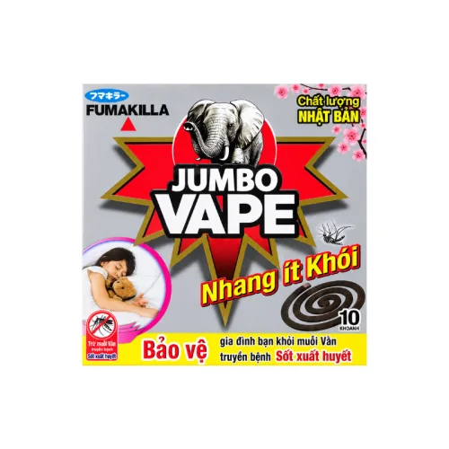 Hộp 10 Khoanh Nhang Muỗi Jumbo Vape Bạc Chất Lượng Nhật Bản
