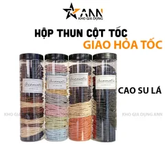 1 Hộp Dây Thun Buộc Tóc Cao Su - Thun Cột Tóc Kèm Hộp Đựng Thun 4cm