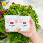 Hộp 200 Tăm Bông Ngoáy Tai - Tăm Bông Đầu Tròn Và Dẹt