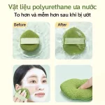Hộp 3 Miếng Bông Mút Rửa Mặt Bọt Biển Xunfuji (Không Chữ)