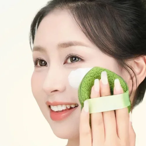 Hộp 3 Miếng Bông Mút Rửa Mặt Bọt Biển Xunfuji (Không Chữ)