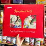 Hộp Bánh Tết Mayora Khai Xuân - Bộ Quà Tết Khai Xuân Như Ý Mayora Hộp 837g Gồm 5 Món