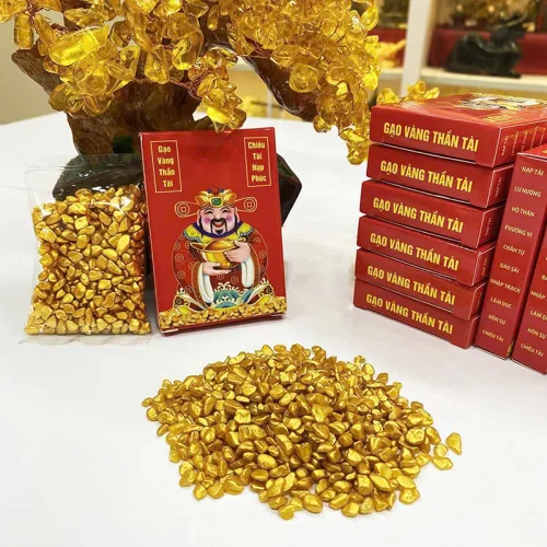 Hộp Gạo Vàng Thần Tài Phong Thuỷ Chiêu Tài Lộc