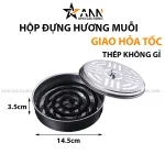 Hộp Inox Đựng Hương Muỗi Có Nắp 14.5x3,5cm
