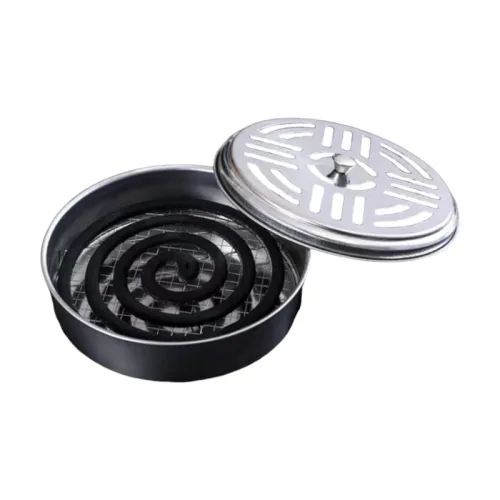 Hộp Inox Đựng Hương Muỗi Có Nắp 14.5x3,5cm