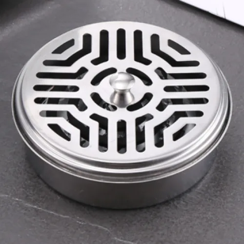 Hộp Inox Đựng Hương Muỗi Có Nắp 14.5x3,5cm