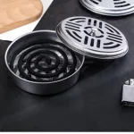 Hộp Inox Đựng Hương Muỗi Có Nắp 14.5x3,5cm