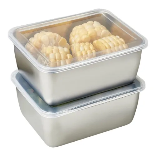 Hộp Lạnh Inox Đựng Thực Phẩm Kèm Nắp Nhựa 13.5x10.5x5.8cm