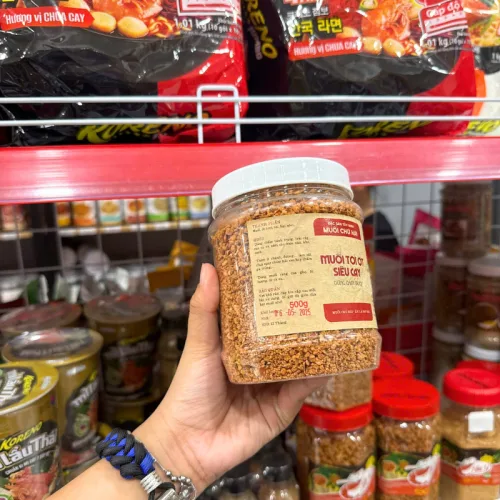 Hộp Muối Tỏi Ớt Siêu Chú Hải Thơm Ngon - Hộp 500g