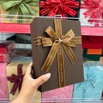 Hộp Quà Giấy Chữ Nhật Lớn Nhiều Màu Nắp Rời Có Thắt Nơ 16x21x7cm - Hộp Không Có Hoa Rơm Giao Ngẫu Nhiên
