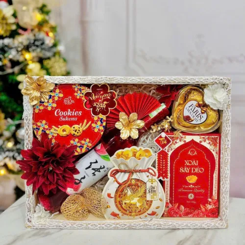 Hộp Quà Tết Chữ Nhật Nhiều Mẫu - Quà Tặng Tết Sang Trọng - Quà Trang Trí Tết