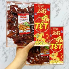 Hộp Quà Tết Khô Bò Xé Sợi Ngôi Sao 450g - Hộp Ngôi Sao Lớn