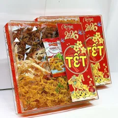 Hộp Quà Tết Khô Tam Vị Ngôi Sao 450g - Hộp Ngôi Sao Lớn