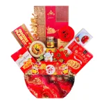 Hộp Quà Tết Rượu Bánh Kẹo Sang Trọng – Set Quà Cao Cấp - Quà Trang Trí Tết - Giỏ Quà Tết