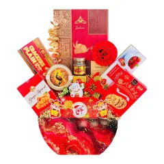 Hộp Quà Tết Rượu Bánh Kẹo Sang Trọng – Set Quà Cao Cấp - Quà Trang Trí Tết - Giỏ Quà Tết