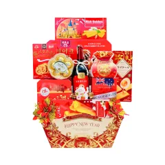 Hộp Quà Tết Rượu Bánh Kẹo Sang Trọng – Set Quà Cao Cấp - Quà Trang Trí Tết Biếu Ai Cũng Hợp - Giỏ Quà Tết