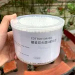 Combo 3 Hộp Tăm Bông Ngoáy Tai - Tăm Bông Thân Gỗ 2 Đầu Bông Mềm Mại 8x12cm