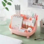Hộp Đựng Bút 6 Ngăn Tặng Kèm Sticker Dễ Thương 19x14x10.5cm