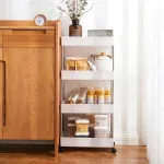 Kệ Để Đồ - Kệ 4 Tầng - Kệ Bếp - Kệ Nhựa Để Đồ Có Bánh Xe 65cmx38cmx21cm