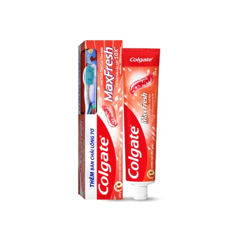 Kem Đánh Răng Colgate Maxfresh Hương Đào Mát Lạnh 225g + Bàn Chải Lông Mềm – một lựa chọn đáng tham khảo trong Colgate Maxfresh
