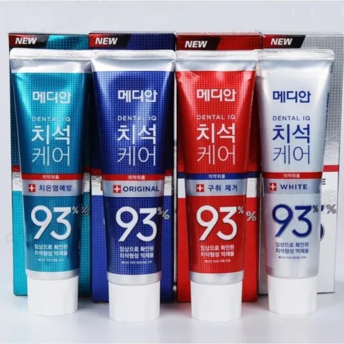 Kem Đánh Răng Median Màu Đỏ Dental IQ 93% Tartar Toothpaste Badbreath 120g
