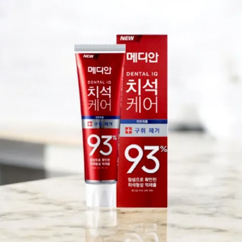 Kem Đánh Răng Median Màu Đỏ Dental IQ 93% Tartar Toothpaste Badbreath 120g