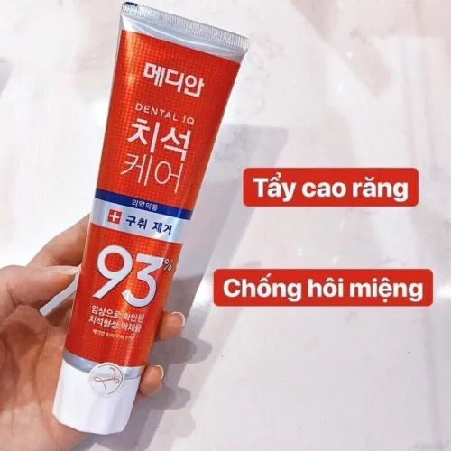 Kem Đánh Răng Median Màu Đỏ Dental IQ 93% Tartar Toothpaste Badbreath 120g
