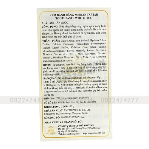 Kem Đánh Răng Median Màu Trắng  Dental IQ 93% White 120g