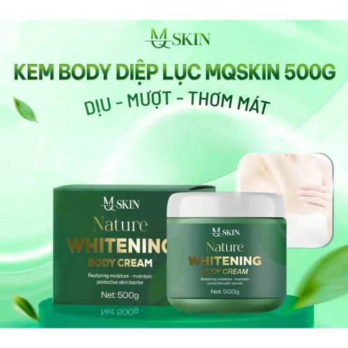 Kem Body Diệp Lục Mq Skin 500g - Kem Body Mqskin Nature Whitening Body Cream Chính Hãng