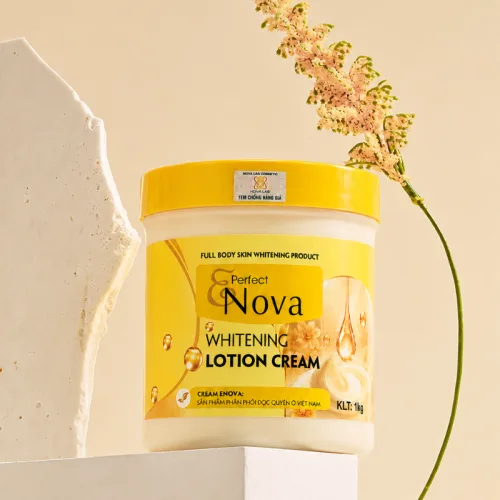 Kem Body Enova Perfect Whitening Ltion Cream Màu Vàng 1kg Dưỡng Sáng Da Body