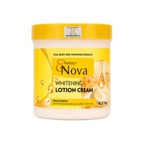 Kem Body Enova Perfect Whitening Ltion Cream Màu Vàng 1kg Dưỡng Sáng Da Body