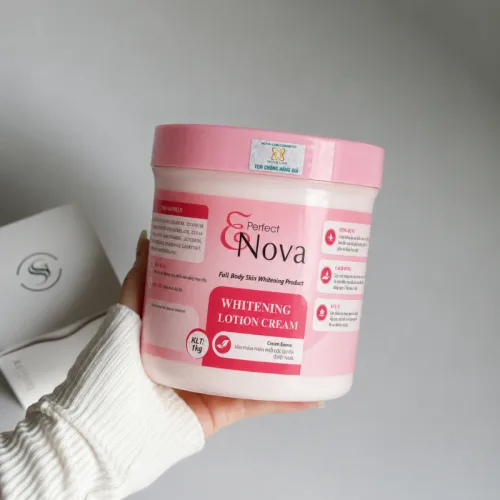 Kem Body Enova Perfect Whitening Ltion Cream Màu Hồng 1kg Dưỡng Sáng Da Body