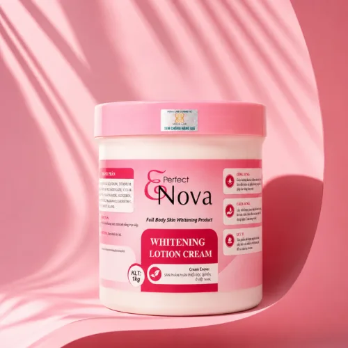 Kem Body Enova Perfect Whitening Ltion Cream Màu Hồng 1kg Dưỡng Sáng Da Body