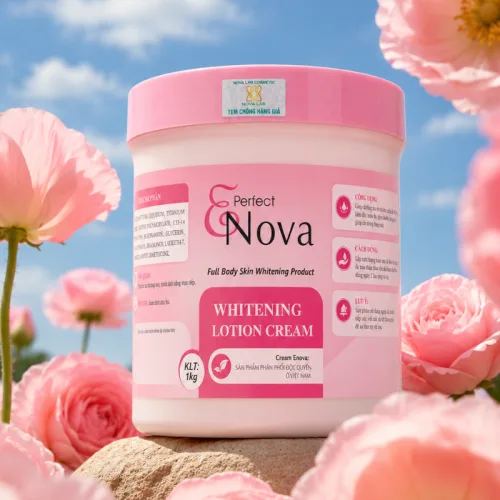 Kem Body Enova Perfect Whitening Ltion Cream Màu Hồng 1kg Dưỡng Sáng Da Body