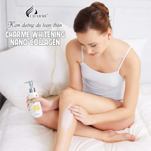 Kem Body Hàn Quốc Dưỡng Trắng Da Toàn Thân Charme Whitening Nano Collagen