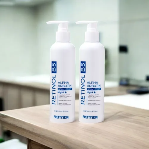 Kem Body Prettyskin Màu Xanh Ban Đêm Retinol B5 Alpha Arbutin Body Lotion 250ml