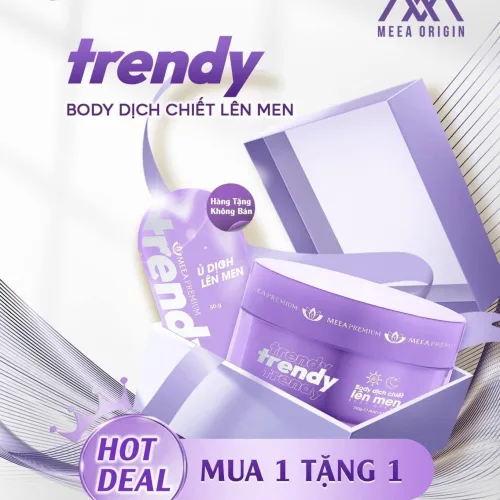 Kem Body Trendy Meea Origin Dịch Chiết Lên Men - Tặng 1 Gói Ủ Bơ Meea