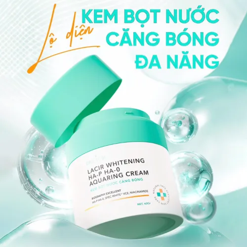 Kem Bọt Nước Căng Bóng Dr Lacir Whitening Ha-p Ha-o Aquaring Cream Ban Đêm 40g