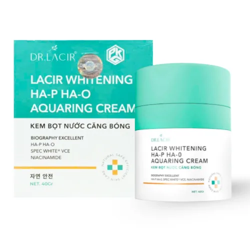 Kem Bọt Nước Căng Bóng Dr Lacir Whitening Ha-p Ha-o Aquaring Cream Ban Đêm 40g