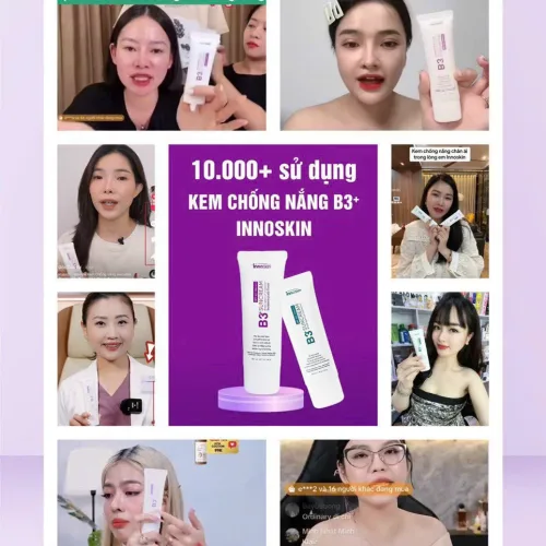 Kem Chống Nắng B3 InnoSkin Màu Xanh Cho Da Khô