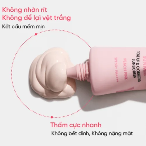 Kem Chống Nắng Beplain Sunmuse Tone Up Màu Hồng Dâu 50ml