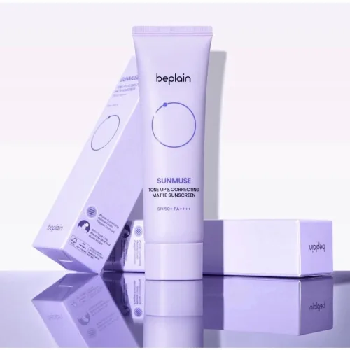 Kem Chống Nắng Beplain Sunmuse Tone Up Màu Tím Nhạt - Dành Cho Da Dầu 50ml