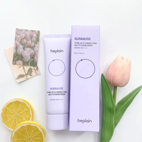 Kem Chống Nắng Beplain Sunmuse Tone Up Màu Tím Nhạt - Dành Cho Da Dầu 50ml