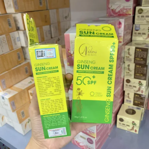 Kem Chống Nắng Nhân Sâm Thanh Nhi Nikos Beauty Phiên Bản Mới 40g