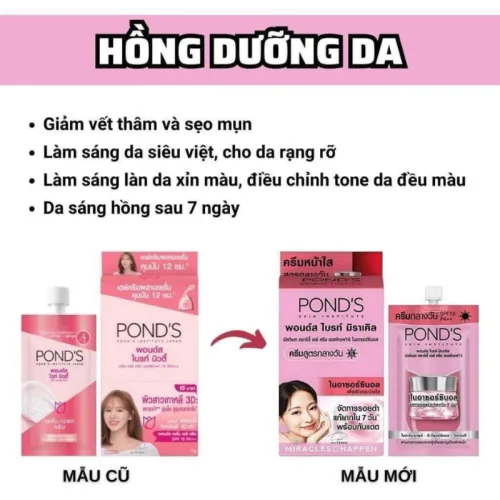 Kem Dưỡng Da  Mặt Ponds Thái Lan Hộp 6 Gói x 6,5g