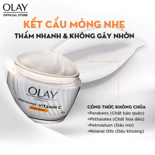 Kem Dưỡng Ẩm Olay Luminous Niacinamide + Vitamin C 50g