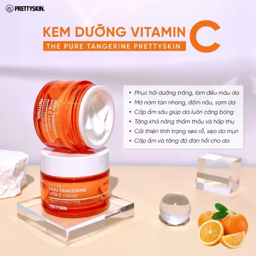 Kem Dưỡng Prettyskin The Pure Jeju Tangerine Vita C Cream 52ml