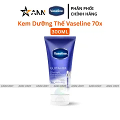 Kem Dưỡng Thể Vaseline Màu Xanh 70X Gluta Hya Overnight - Phiên Bản Mới