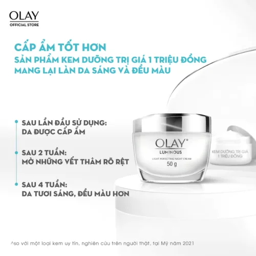 Kem Face Dưỡng Sáng Da Olay Luminous Ban Đêm 50g